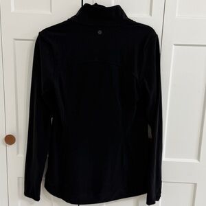 Athleta Asymmetrical Zip Jacket Size Medium Black Stretch Performance